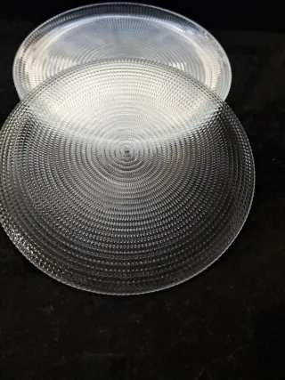 Platos de cristal transparentes