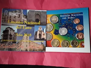 CARTERA EUROS 2010 CASTILLA-MANCHA+MEDALLA PLATA