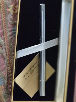 Penna stilografica LALEX placcata oro 22k