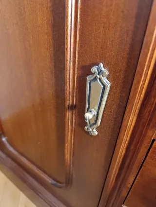 Aparador antiguo madera y mármol