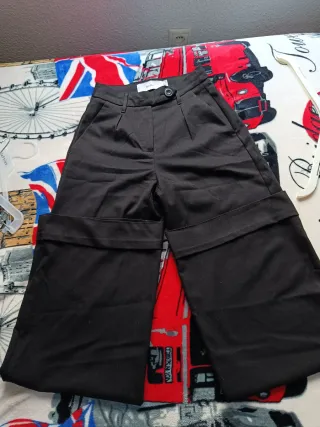 Pantalones anchos Bershka negros