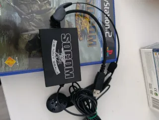 Socom PS2 Caja Cartón + Micrófono