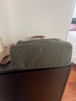 Bolso Parfois verde y beige