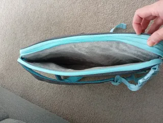 Mochila portátil ZINZ gris y turquesa