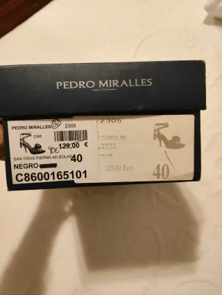 Sandalias Pedro Miralles Talla 40 Negro