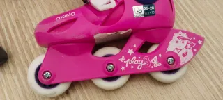 Patines infantiles rosas y morados 26/28