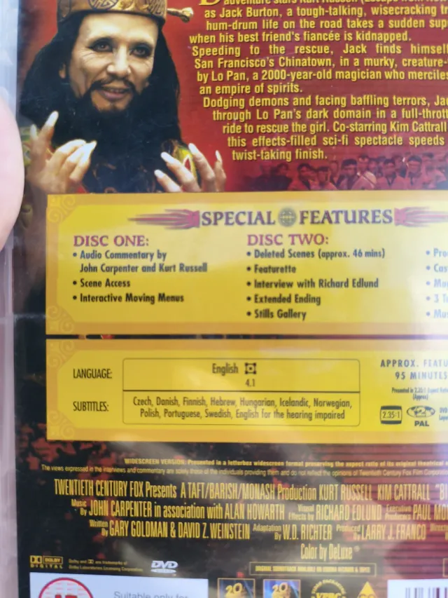 Big Trouble in Little China 2 DVDs