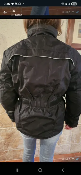 Chaqueta Moto Mujer Cordura Talla S Negra