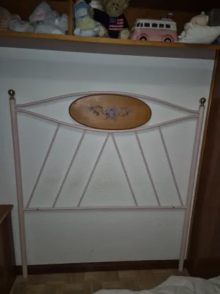 Cabecero de cama forja madera y metal