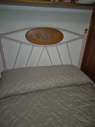 Cabecero de cama forja madera y metal