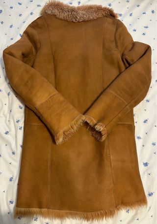 Abrigo pelliza piel de cordero marrón