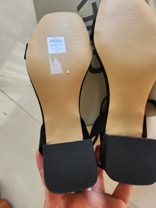 Sandalias tacón negras