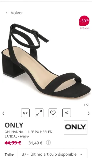 Sandalias tacón negras