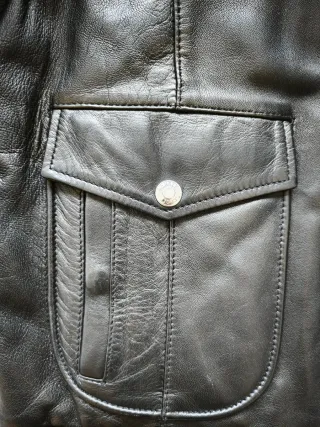 Chaqueta Schott Negra Piel