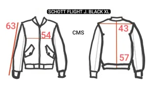 Chaqueta Schott Negra Piel