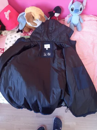 Abrigo H&M Negro Hombre Sin Estrenar