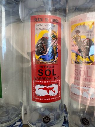 Set 6 Vasos Tubo vitro Vintage