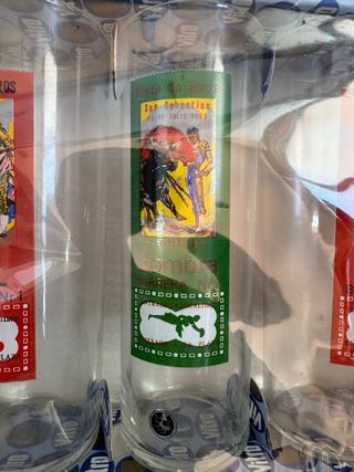 Set 6 Vasos Tubo vitro Vintage