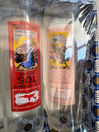 Set 6 Vasos Tubo vitro Vintage