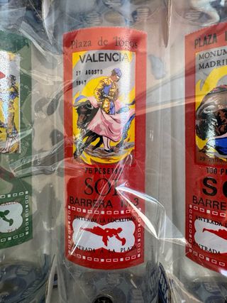 Set 6 Vasos Tubo vitro Vintage