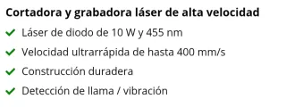 Xtool Cortadora y Grabadora Láser Xtool D1 Pro 10W