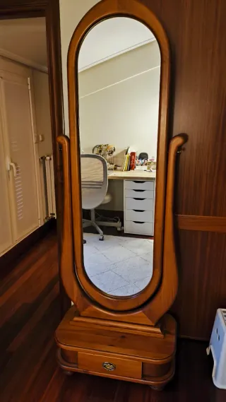 Espejo de pie madera maciza