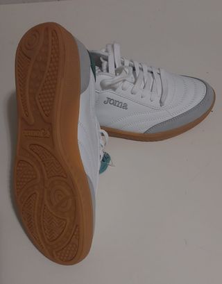 Zapatillas Joma Fútbol Sala Blancas y Grises