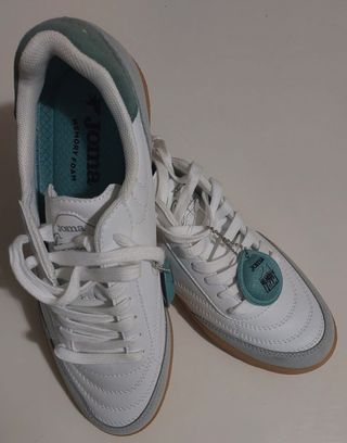 Zapatillas Joma Fútbol Sala Blancas y Grises