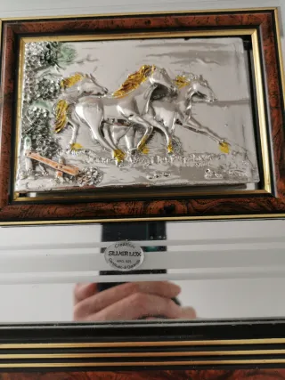 Quadro Cavalli Argento