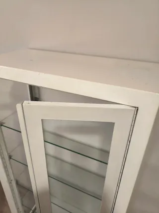 Vitrina vintage cristal y metal