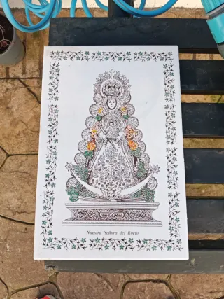 Azulejo Virgen del Rocío 30x20