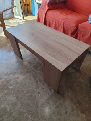 Mesa centro elevable roble auxiliar