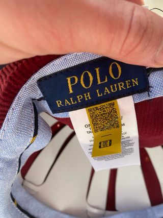 Gorra Ralph Lauren de pana Burdeos