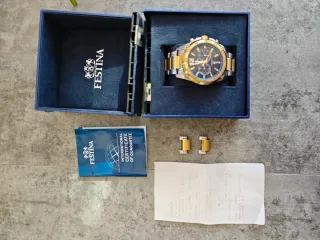 Festina Chrono F16681 Oro y Plata
