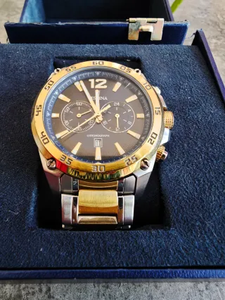 Festina Chrono F16681 Oro y Plata
