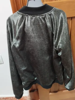 Chaqueta bomber plateada niña 12 años