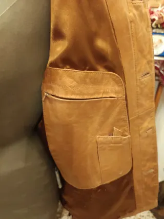 Chaqueta de piel color Camel