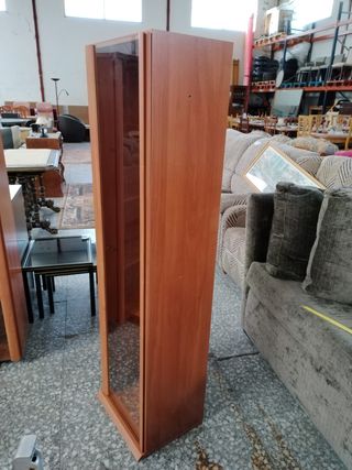 VITRINA DE MADERA CON PUERTA DE CRISTAL