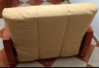 Sofá Cama Madera y Tela