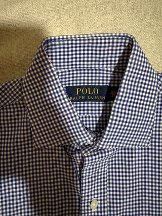 Camisa Ralph Lauren cuadros azul entallada nueva