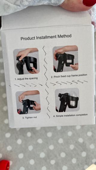 Soporte Vaso/Biberón Carrito Bebé Negro