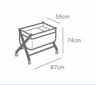 Minicuna bebé con ruedas