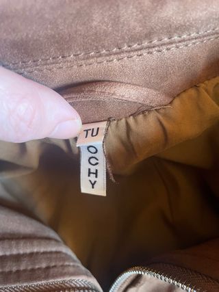 Giacca bomber in eco-suede marrone