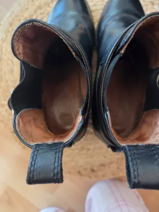 Botines Piel Bimba y Lola Negros Mujer