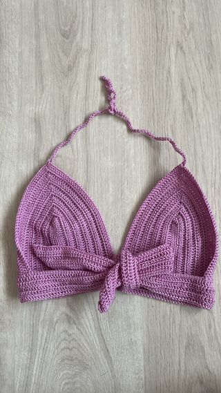 Top Crochet Lila