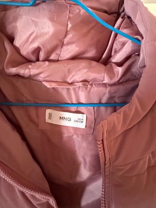 Cazadora niña invierno rosa