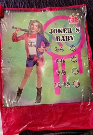 Disfraz Harley Quinn Niña 10 Años