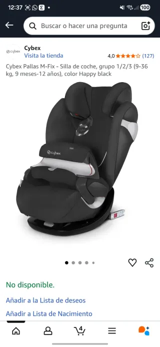 Silla coche Cybex Isofix