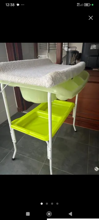 Cambiador-bañera bebé plegable con funda