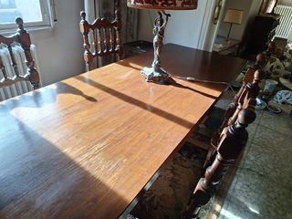 Mesa de comedor madera finales del siglo XIX /